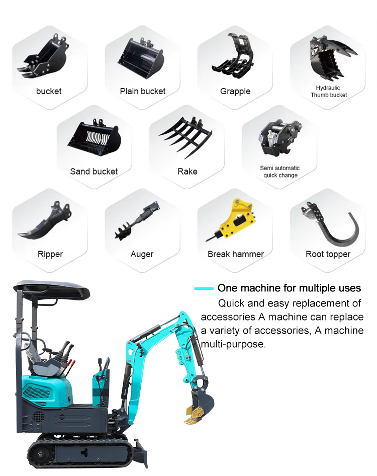 Excavatrice de 1,2 tonne